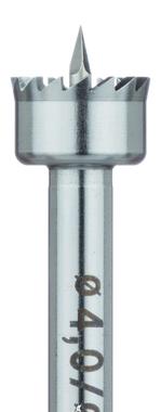 Trefina con punch de acero inox