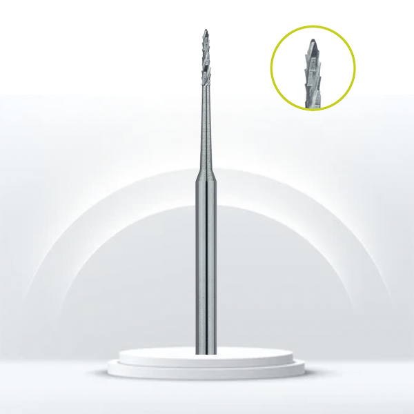 Fresa carburo cónica dentada para odontosección