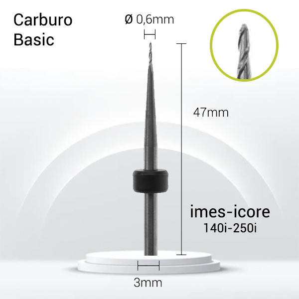Carburo 3mm para Zirconio, PMMA,PEEK, Cera