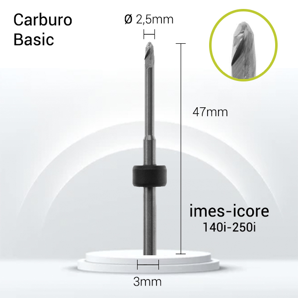 Carburo 3mm para Zirconio, PMMA,PEEK, Cera