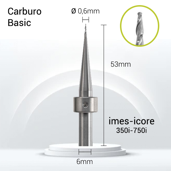 Carburo 6mm para ZrO, PMMA,PEEK, Cera