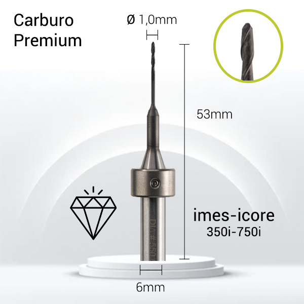 Carburo + Diamante 6mm para Zirconio