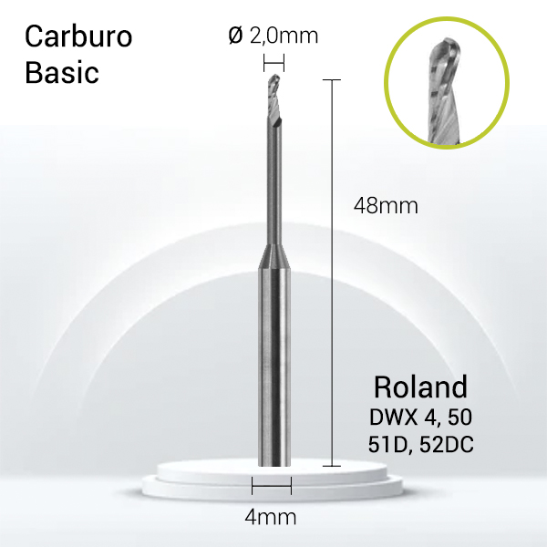 Carburo 4mm para PMMA
