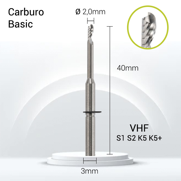 Carburo 3mm para PMMA,PEEK