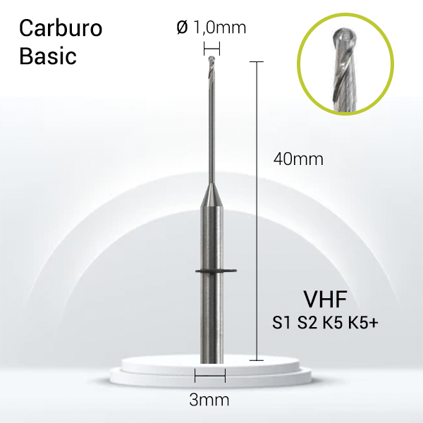Carburo 3mm para PMMA,Composite