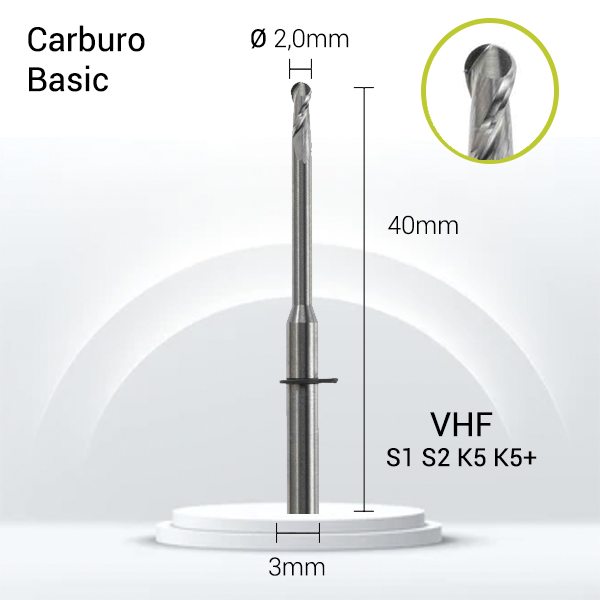 Carburo 3mm para PMMA,Composite