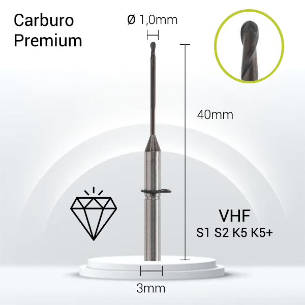 Carburo 3mm para PMMA,PEEK