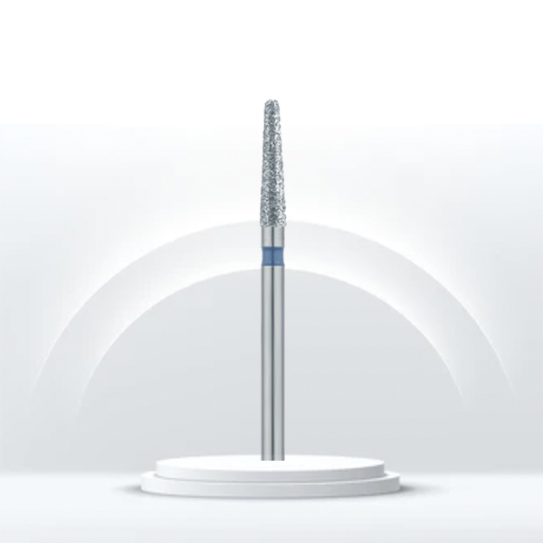 Fresa diamante cónica larga multiradios para el registro Cad-Cam