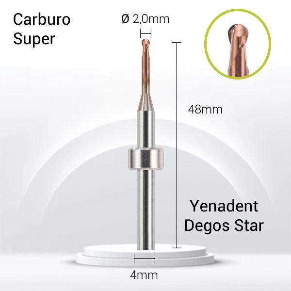Carburo Super 3mm para CrCo, Titanio
