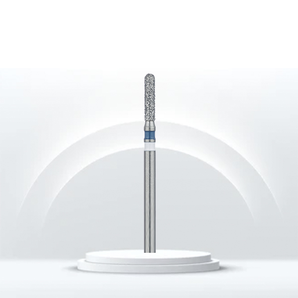 Fresa diamante premium cilíndrica punta redondeada para Zirconio