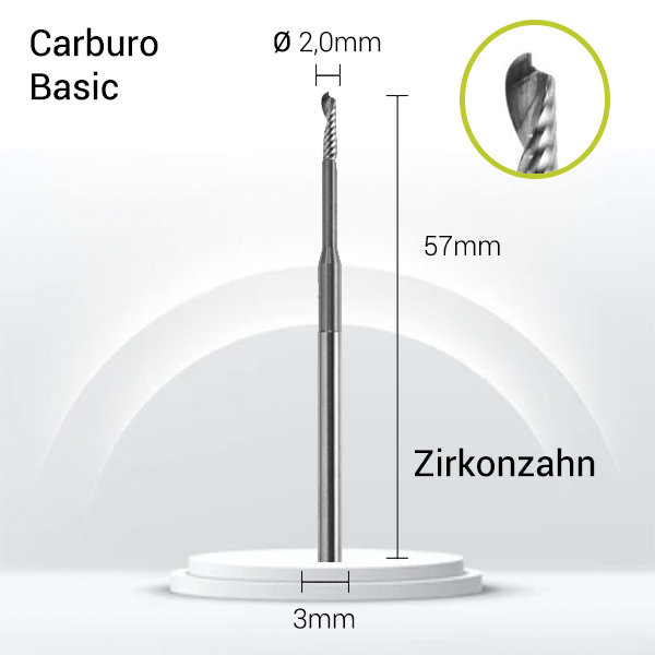 Carburo 3mm para Zirconio,PMMA,Cera, Sinter Metal