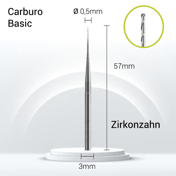 Carburo 3mm para Zirconio,PMMA,Cera, Sinter Metal