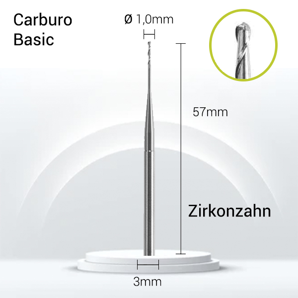 Carburo 3mm para PMMA,Cera