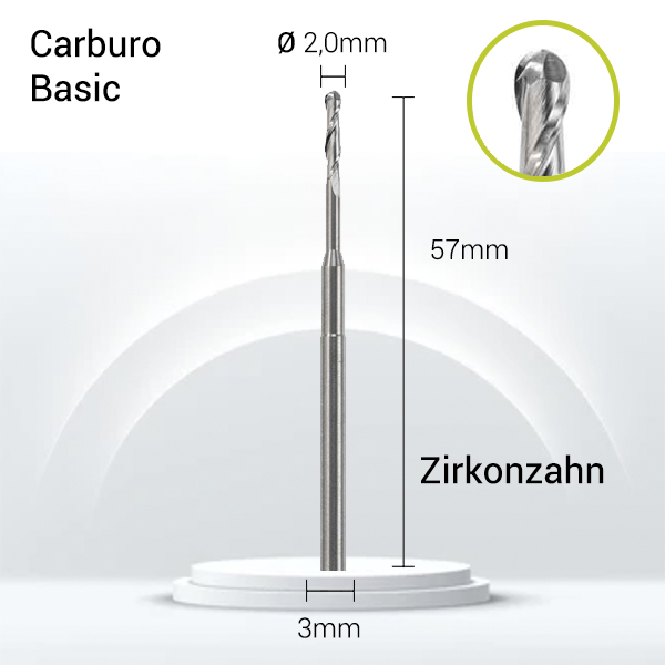 Carburo 3mm para PMMA,Cera