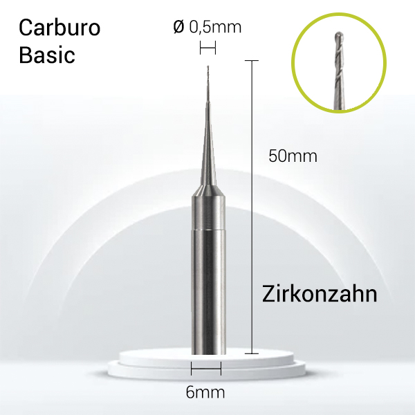 Carburo 6mm para ZrO,PMMA,Cera, Sinter Metal