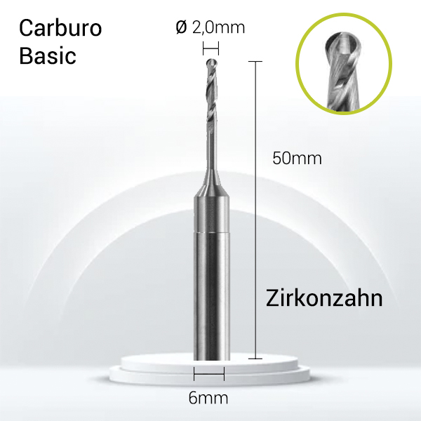 Carburo 6mm para ZrO,PMMA,Cera, Sinter Metal