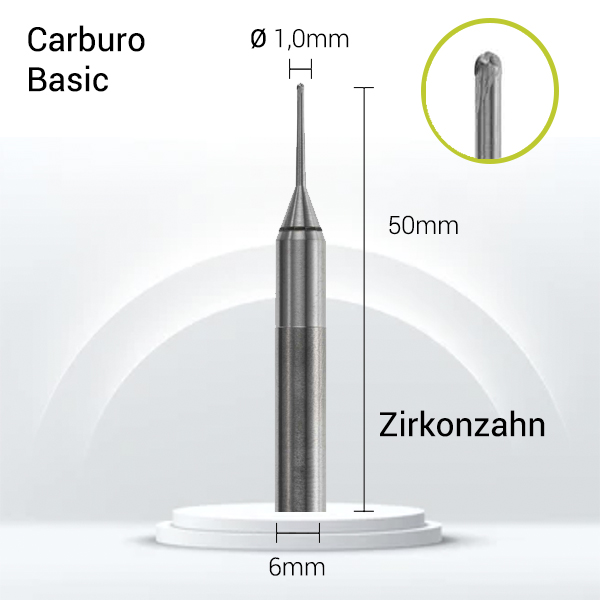 Carburo 6mm para CrCo, Titanio